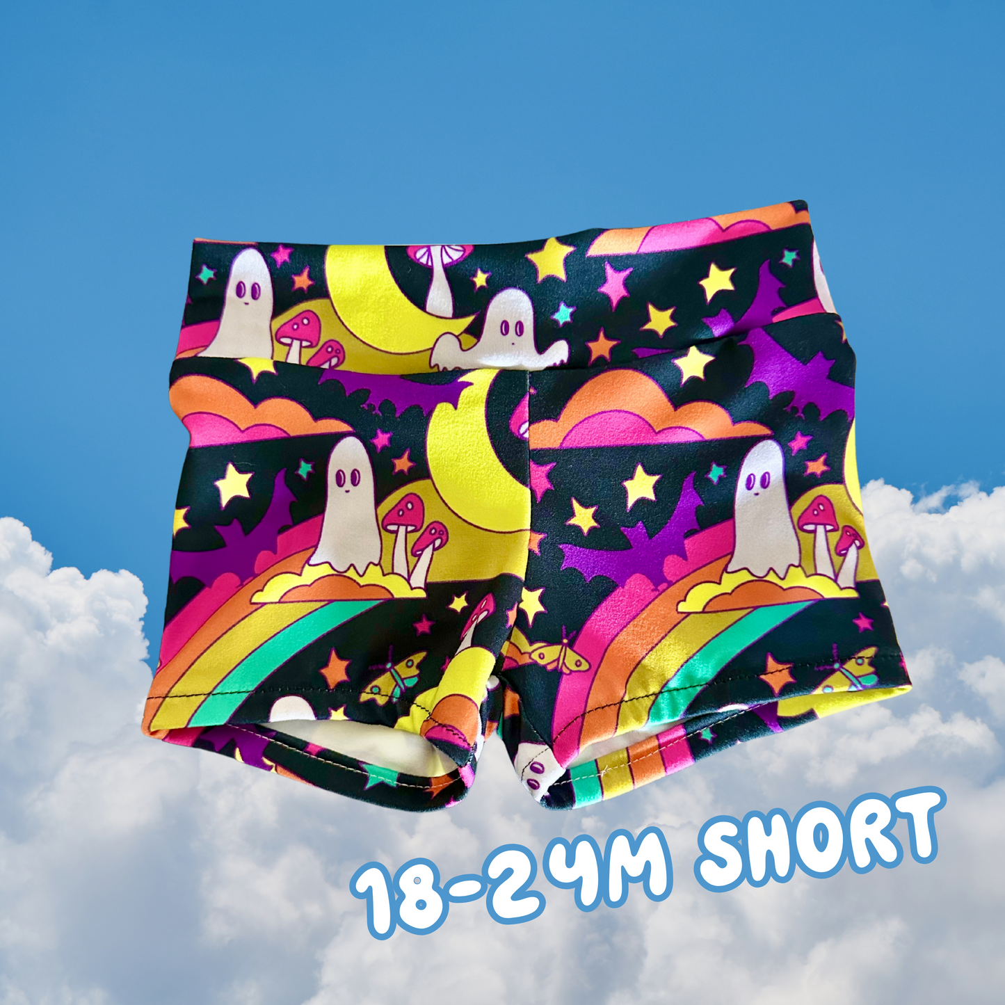 18-24m Short Spooky Groovy Biker Shorts