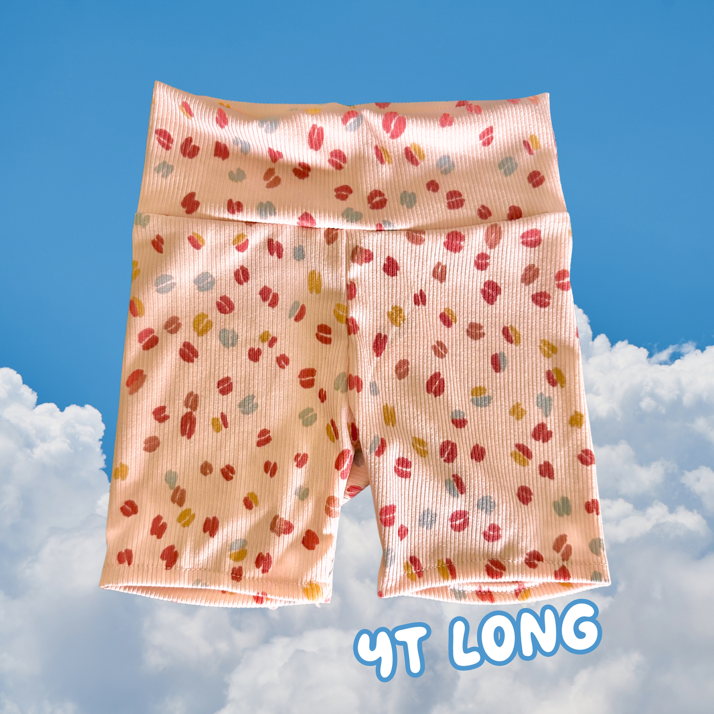 4T Long Confetti Biker Shorts