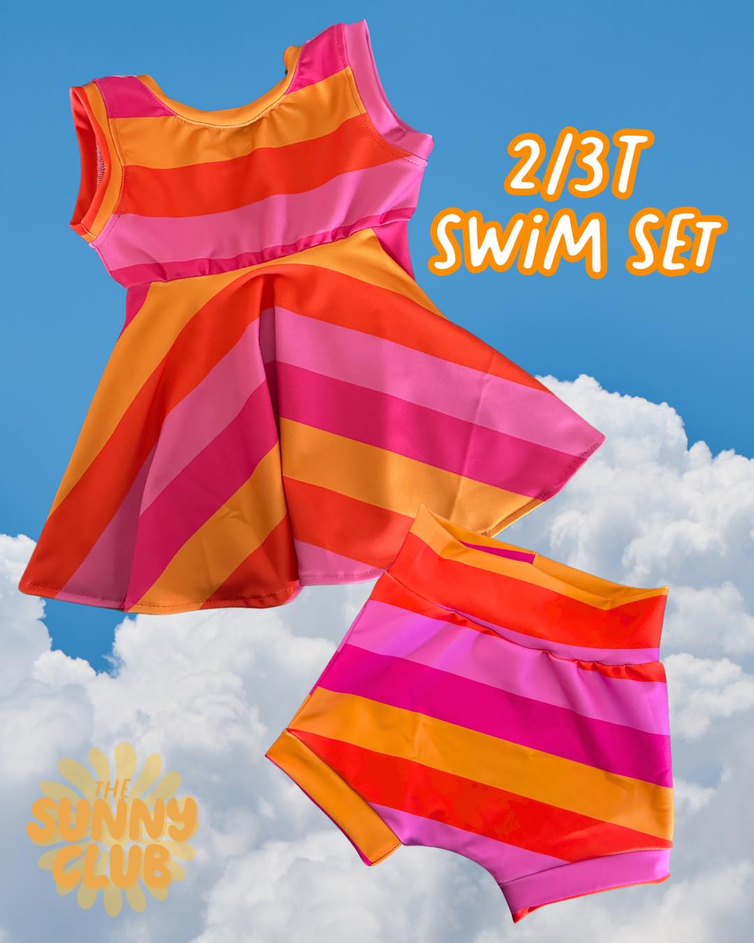 2/3T Peplum Swim Set