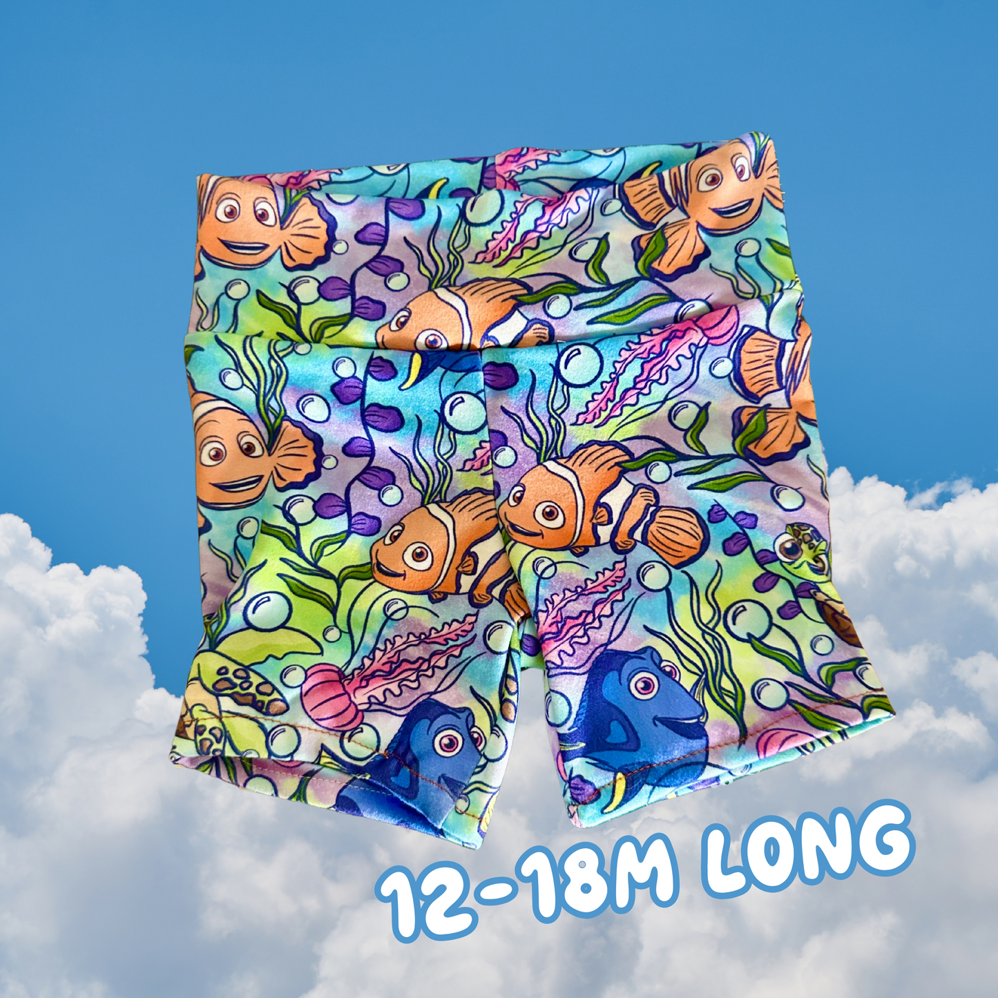 12-18m Long Fishy Biker Shorts