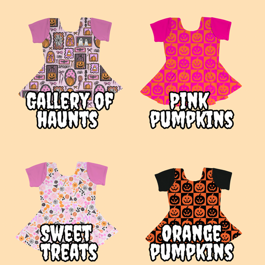 HALLOWEEN - Peplum + Biker Shorts Set