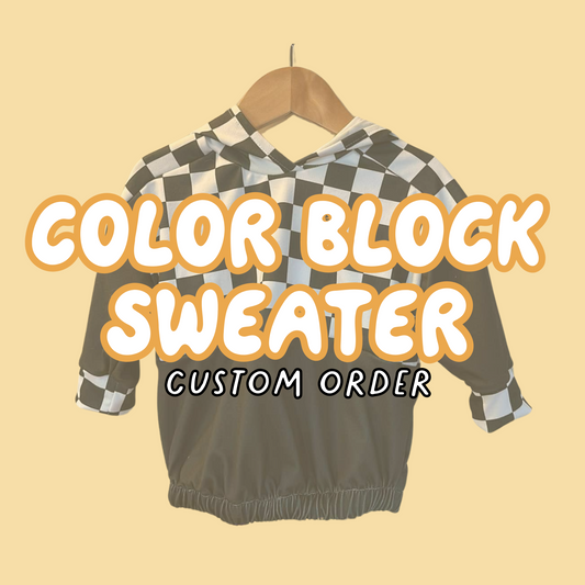 Color Block Sweater - Custom Order