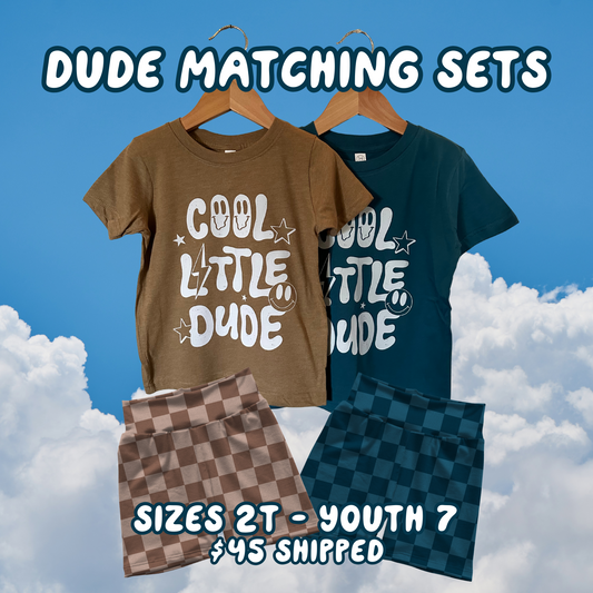 Cool Little Dude Tee + Biker Set