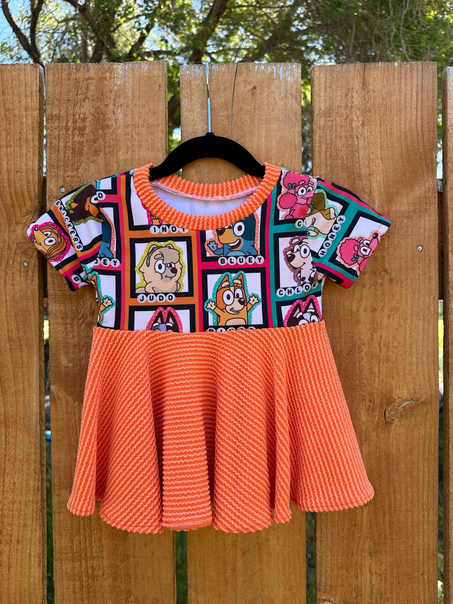 2T Blue Dog Peplum Top