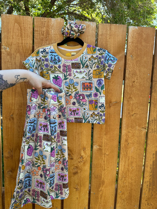 2T Tee, Wide Leg + Scrunchie Set