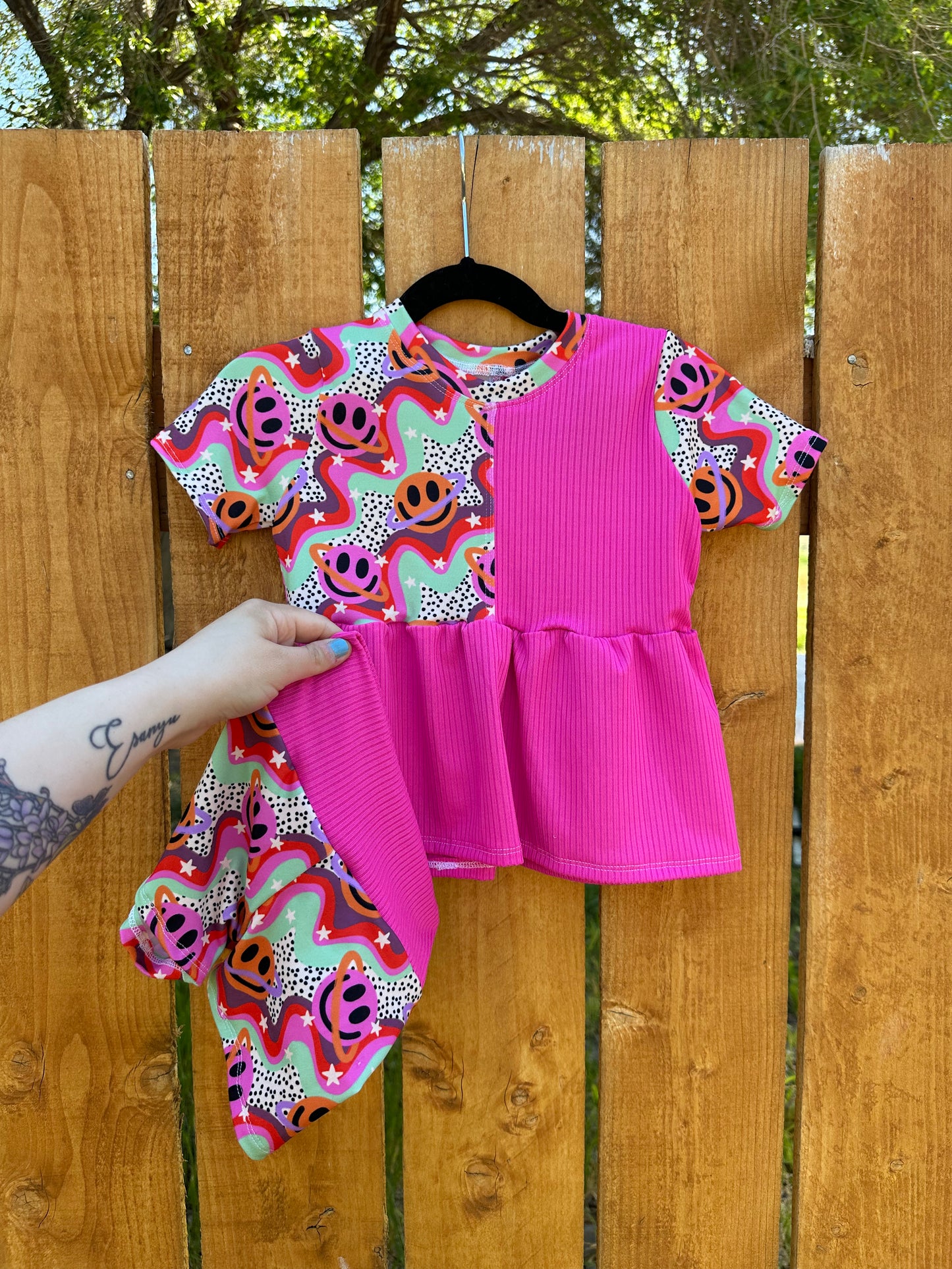 2T Peplum Top + Bikers