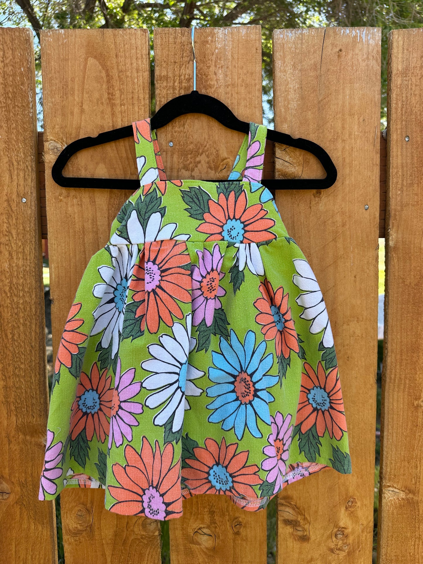 2T Vintage Floral Pinafore Dress